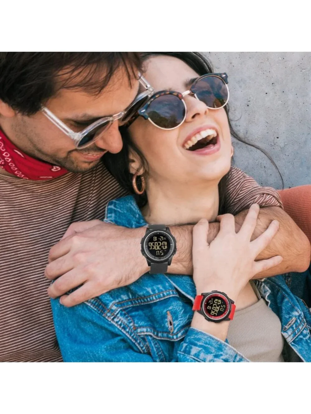 Ultra-Thin Minimalist Waterproof Digital Sports Watch for Men & Women - Rubber